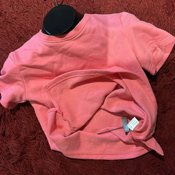 Pink Crew Neck Short Sleeve Pullover - Picture 14 of 15